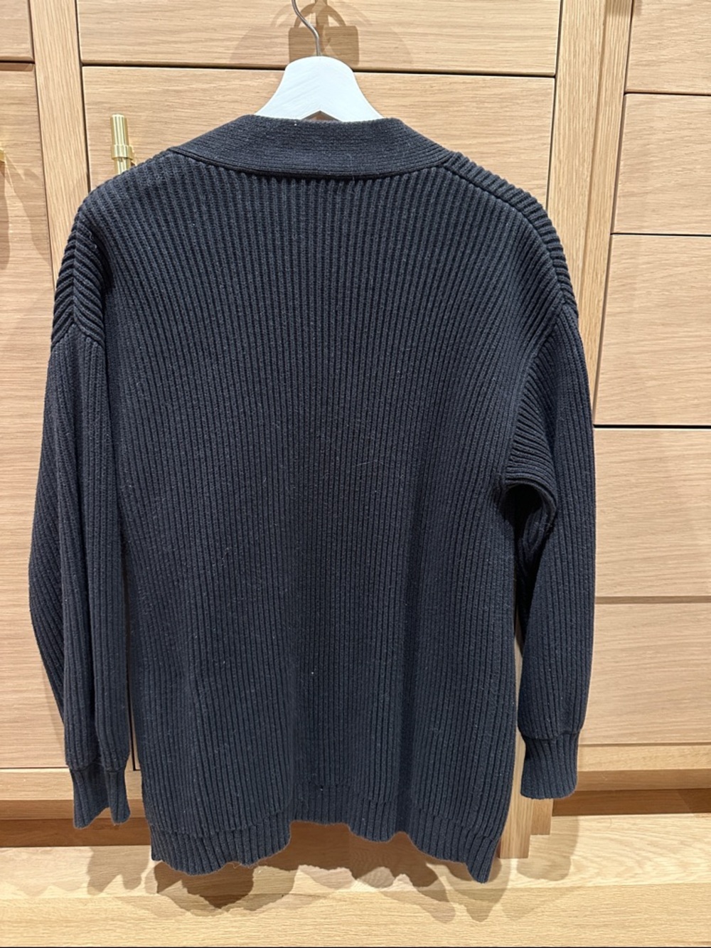 Quince Black Ribbed Open-Front Pocket Cardigan - Picture 4 of 5
